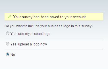 upload logo to survey