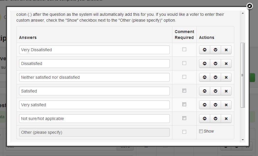 Satisfaction Survey Resonses