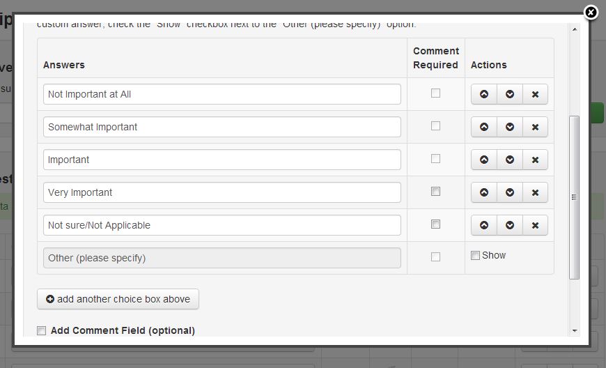 Importance Survey Responses