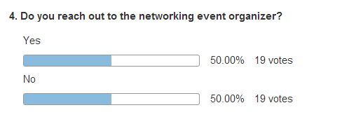 Do you reach out to the networking event organizer?