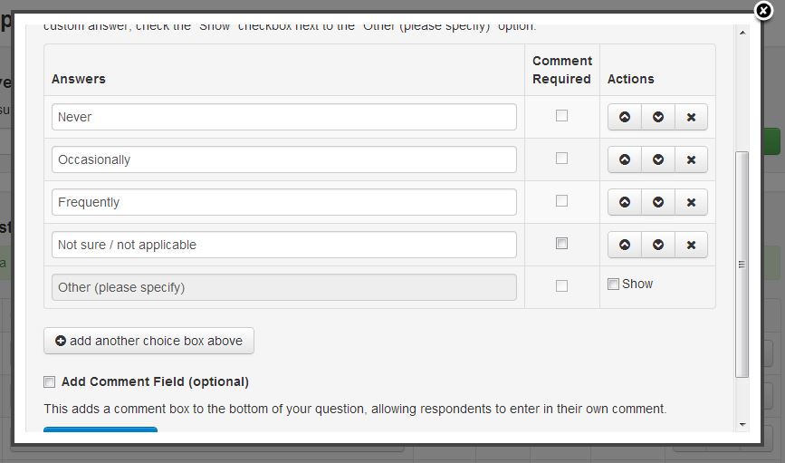 Frequency Survey Responses