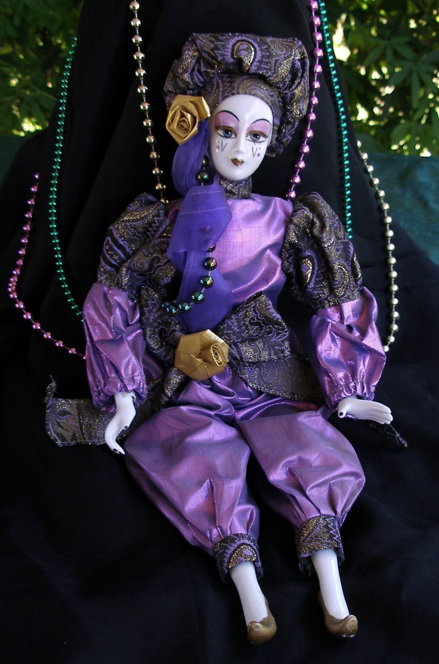 porcelain jester clown dolls