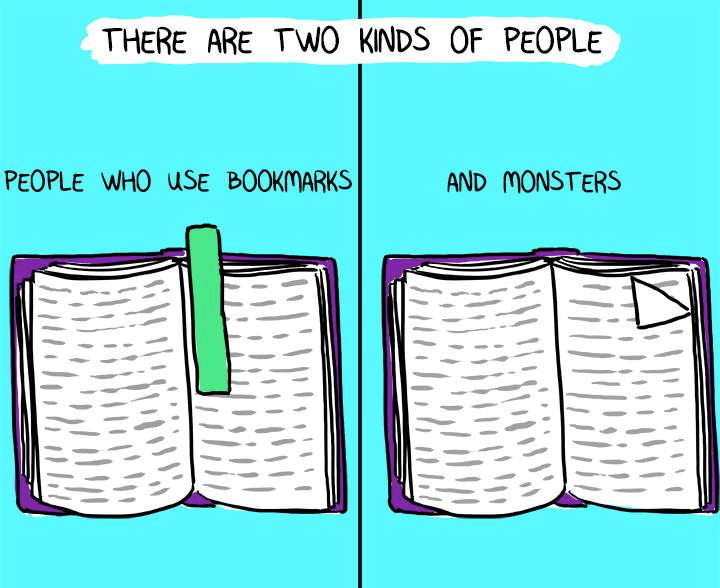 Do you dog ear page to save your place in book or do you use bookmark