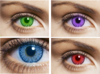 Have you ever seen someone wearing contact lenses that were VERY colorful (that is, definitely not natural colors)?