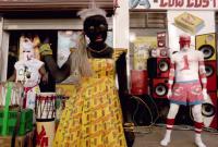 Yolandi and Ninja, the two rappers of the group, are--to put it mildly--extreme in their dress and lyrics. Yoland wore this costume in the video 