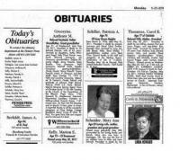 We are all getting older--every hour, every minute, every day. As you are getting older, do you find that you read obituaries more than you did when you were younger?