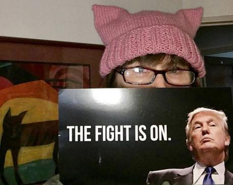 Will you make at least one Pussyhat for Jan. 21--either to wear or give to someone? It's VERY cool for men to wear these, by the way, and the hats will be worn long after the protest against the Trump administration. Individuals from other nations are joining in by both making and wearing pussyhats, and CANADA is our most helpful ally in this effort!