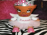 This is an angel flower pot I made for someone to put on their daughter's grave. Do you like it?