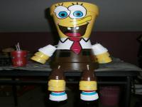 This is a Sponge Bob flower pot I made. Do you like him?
