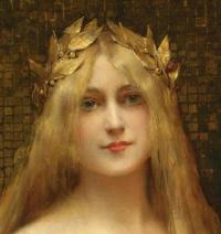 Here is a image of Medusa as a golden-haired and very beautiful maiden. Do you think she was beautiful?