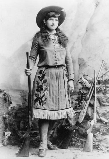 What popular lawmen, outlaws, frontiersmen, or pioneers are you familiar with (pictured: Annie Oakley - part one)?