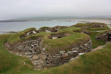 A NEOLITHIC TOWN: In 1850, a tremendous squall hit the Orkney Isles in northern Scotland. It stripped grass and dirt from a large, lumpy knoll known as Skerrabra and revealed something amazing. The knoll was actually an ancient town. This settlement, known as Skara Brae, dated back to 3200-2200 BCE. It gave archaeologists a glimpse into Scotland's remarkable ancient past: Skara Brae's inhabitants raised sheep and cows, feasted on now-extinct great auks, and slept on beds filled with heather. Are you familiar with these facts about this Neolithic Town in Scotland?