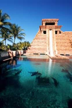 Leap of Faith Water Slide, Nassau, Bahamas: One of several water slides at the Atlantis Resort Hotel, this 60-foot-tall water slide sends riders shooting from the top of a Mayan temple down through a clear tunnel submerged in a shark-infested lagoon. Would you be daring enough to ride a water slide submerged in a shark-infested lagoon?