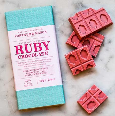 Patrick Peeters, the head of innovation and master chocolatier at Chocolove in Boulder, Colo., said ruby chocolate has a lot of berry notes with a balance of sweet and milky that lends itself to be paired with fruit, coffee, tea, wines, cheeses and herbs. 