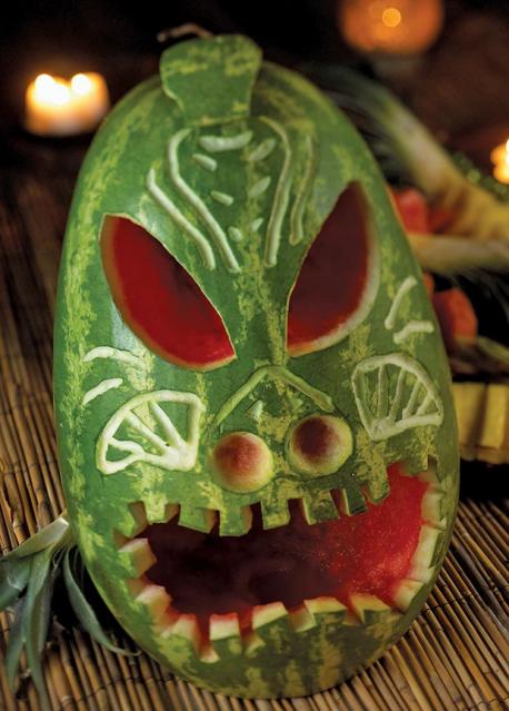 Here's a carved watermelon. What are your thoughts?