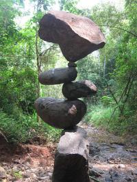 To me, it is fascinating and relaxing to see objects balanced in ways few people thought possible. Is it relaxing to you or are you just anticipating the object falling? *photo credit*