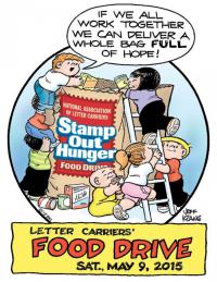 Non-perishable food items like canned soup, canned vegetables or meat, peanut butter, pasta, rice or cereal are accepted. No glass containers or expired items. Are you planning to participate in the 2015
