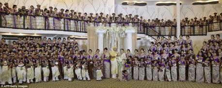 When newleyweds Nisansala and Nalin from Sri Lanka tied the knot in 2013, their wedding party was the biggest recorded wedding party on record--with 126 bridesmaids, 25 best men, 20 page boys and 23 flowers girls. No idea on how many guests attended, but were there any people who were invited that were NOT part of their wedding party? What are your feelings about this?