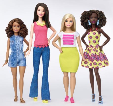 In an effort to remain topical and get back their slagging sales, Mattel announced a big make-over for their Barbie doll line, one of the biggest overhauls in years. Now, the Barbie line will include dolls that are curvy, tall or petite, and each line will have 7 different skin tones, 22 eye colors and 24 hairstyles. These dolls, as diverse as the children who will play with them, will show children that we all come in different shapes, sizes and colors. Do you applaud Mattel's new Barbie designs?