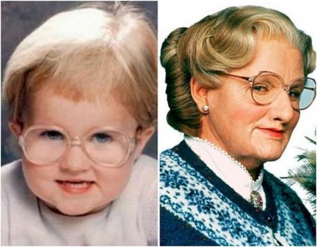 How about Mrs. Doubtfire? Hint: it's the glasses!