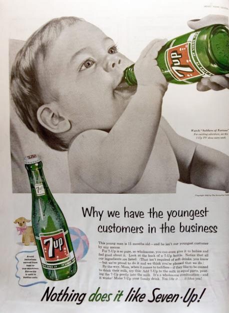 While now we argue the benefits of breast versus bottle, this ad from the 70's thought nothing of suggesting our babies would enjoy a good old soft drink. Hey, not only enjoy it, but see nothing wrong with it, even suggesting it can be mixed with milk to make them drink their milk! What do you think of this ad?