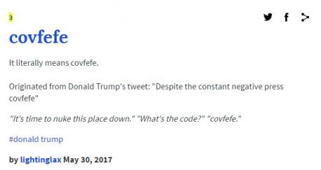 Well, perhaps what Trump was trying to do was invent a word all his own, essentially making