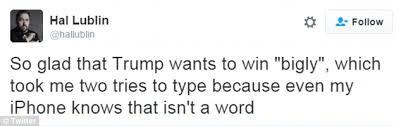 This is not the first time he has tweeted or said a word that, for lack of a better way to say it, is NOT a word, or used a word incorrectly. How many of these do you remember?