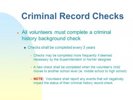 Have you ever volunteered at your children's school, and did you have to have a criminal records check or police check?