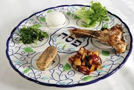 At the seder, the highlight of the table is the sedar plate which includes foods representative of very specific things. The plate includes, Karpas -- green leafy vegetable, usually pasley, which represents the initial flourishing of the Israelites during the first years in Egypt and also springtime, Haroset -- mix of fruits, wine or honey, and nuts symbolizes the mortar that the Israelite slaves used to construct buildings for Pharaoh, Maror -- bitter herb, usually horseradish allows us to taste the bitterness of slavery, Z'roa -- roasted lamb shank bone that symbolizes the lamb that Jews sacrificed as the special Passover offering when the Temple stood in Jerusalem, and Beitzah --roasted or hard-boiled egg that symbolizes the hagigah sacrifice, which would be offered on every holiday (including Passover) when the Temple stood. The roundness of the egg also represents the cycle of life. Have you ever seen a Passover plate?