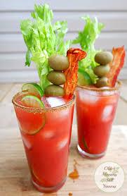 Canadians love beer. On the July 1 weekend, Canadians will drink 1.2 million litres of beer (for you Americans one litre is equal to about 34 ounces). But Canada's cocktail is definitely the Caesar. The Caesar is similar to a Bloody Mary except we use Clamato Juice, which is a mixture of clam juice and tomato juice. Mix that with Worcestershire Sauce and Tabasco and then garnish with celery and a lime-- with or without vodka and perhaps a pickled green bean -- and you've got yourself a delicious refreshing drink! It's not as sweet as a Bloody Mary and has more of a kick to it! Have you ever tried a Caesar?