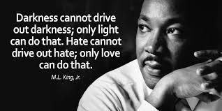 There is a quote by Martin Luther King Jr, which says 