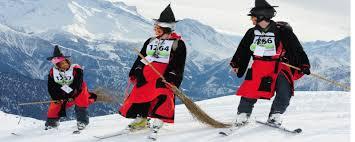 In the 1800s, the residents of a small Swiss town accused a woman of murdering her husband using ridiculous evidence, and had her burned at the stake as a witch. Today, this barbaric act is commemorated by the people in the Alpine town of Belalp in a very odd way -- they spend a few days in January skiing downhill dressed up like cartoon witches, complete with pointy hats and fake warty noses. The premise may be silly, but the challenge isn't. Around 1,500 people brave the slopes on a grueling 12 km tear down the hillside, afterwards celebrating with live music and festivities. Do you think this is a strange way to remember what happened in the 1800s?
