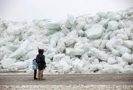 Call it the perfect storm for an incredible sight -- an ice tsunami, known as an ice surge, took place on the eastern side of Lake Erie, and was the direct result of incredibly strong winds, which were reported to be up to 75 miles per hour at some points. This causes a surge of ice on an ocean or a large body of water that moves on shore. As the ice thaws, strong ocean currents or water currents, combined with strong wind currents that last for several hours or days, create enough momentum for the ice to build up and push on shore. The first slabs or sheets move on shore, to create a traffic jam, with ice piling on top and behind. With the buildup of ice, and the power behind it, it has the potential to damage anything in its path. Have you ever witnessed anything like this?