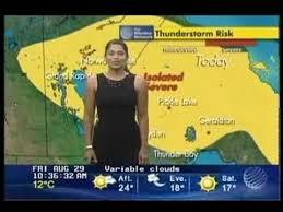 Numerous Weather Network viewers have contacted the station over the years, wondering why their on-air personalities are always standing in front of Manitoba during national weather forecasts. It all boils down to location. When the on-air presenters are in front of the greenscreen and explaining the weather on a national scale, Manitoba is situated in the centre -- which is where they tend to stand. When they're in front of the smaller, active weather set in the newsroom, Manitoba is on the right, which is also where they usually stand. Are you from Manitoba, or have you ever visited Manitoba?