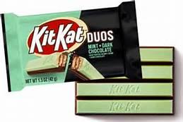 Why mess with a good thing? For over 80 years Kit Kat has been one of our favorite chocolate bars. Snack fans can find a wide variety of Kit Kat flavors outside of the U.S. in places like Japan, but the bars only come in chocolate, white chocolate, strawberry, and dark chocolate varieties in America. But starting in December, a new flavor, named 'Kit Kat Duos,' will be the first new permanent flavor launched by Kit Kat in almost a decade. The candy features the classic crispy wafer wrapped in dark chocolate and coated in mint créme. Is this something you think you would enjoy?