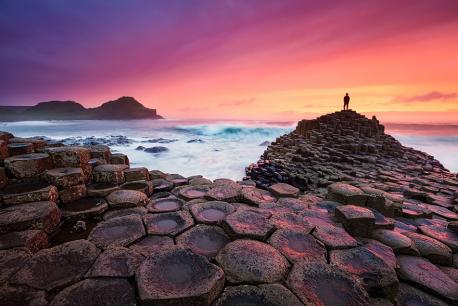 Giants Causeway Beach, Ireland was formed 50-60 million years ago when basalt lava rose to the surface and cooled, cracking into strange, large columns. I've seen photos of this beach, and thought it looked almost prehistoric. Do you agree?