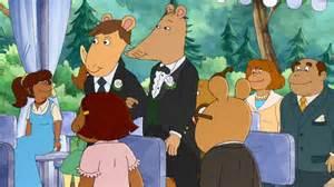Last Monday, on the premiere episode of season 22 of beloved PBS children's show, Arthur, viewers learned something new about longtime character, Mr. Ratburn. In the May episode, Mr. Ratburn, best known as Arthur's wise third grade teacher, gets married to his new husband, an aardvark named Patrick — a union that Arthur and his friends Buster, Muffy and Francine discover when they crash the wedding. Their reaction: The third-graders are happy for their newlywed teacher, but there's one thing they are mortified by: his dancing. Did your children watch Arthur, and don't you think the show should be praised for teaching children that men can marry men and women can marry women?
