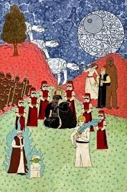 Turkish artist Murat Palta did an unusual thing for his senior graduation project: He created a portfolio of paintings in the style of 16th century Ottoman miniature art illustrations. Now the 29 year old has lost count of how many of these pieces he has painted over the years, but his art is based on a simple concept. His illustrations take iconic scenes from cult movies such as Inception, A Clockwork Orange, Alien, Star Wars, The Godfather, Scarface, The Shining, and Terminator 2: Judgment Day as their subjects. His art may seem simple at first, but there are a lot of smaller stories being told. This first one is based on Star Wars, and the next one is based on The Shining. Do you appreciate art like this?