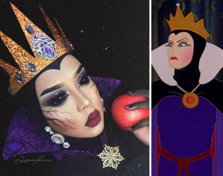 As the evil queen from Snow White, I think she really captures it well. What do you think of this transformation?