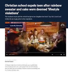Both Kayla and her mother insist that Kayla is not gay, and that she just likes rainbows and bright colours. The school feels they are within their rights to expel her when there is 