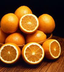 What came first, orange the colour or orange the fruit? The earliest recorded use of orange the fruit in English is from the 1300s and came to us from the Old French orenge, adapted from the Arabic nāranj, from the Persian nārang, from the Sanskrit nāranga (