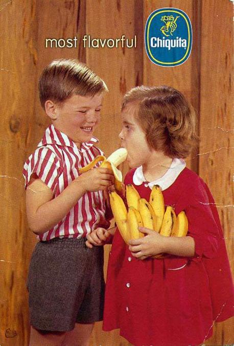 Of course, before the onion, it was first the banana. I doubt Chiquita bananas would ever consider running an ad that showed this highly controversial image in this day and age. Do you find this old ad offensive?