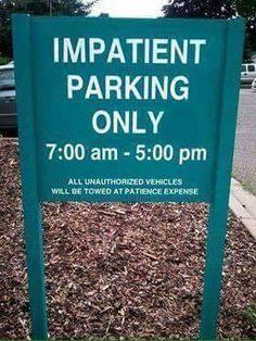 I guess at this time of year, with all that's going on, we can all use this type of parking! Do you find this funny?