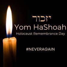 April 8 was Yom Hashoah: Holocaust Memorial Day, an annual day of remembrance of the victims of the Holocaust, observed by Jewish communities worldwide. On April 8, 1959, the Israeli Parliament, the Knesset officially established the day when it passed the Martyrs' and Heroes' Remembrance Day Law with the purpose of instituting an annual 