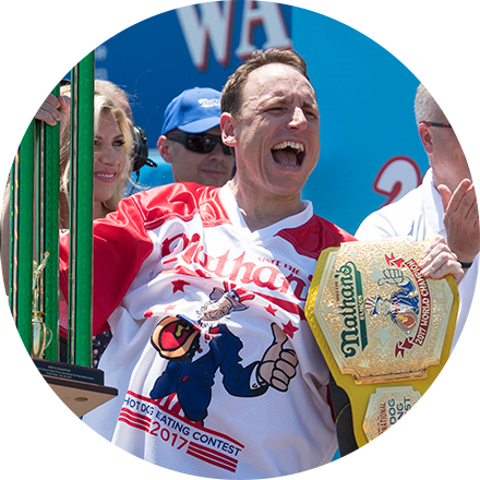 Guinness World Records, which has been documenting world records for over years, is constantly having their records beaten, often by the same determined person. Champion eater, Joey Chestnut, broke his own world record yet again, at the Nathan's Famous International Hot Dog Eating Contest. this Fourth of July. He won 14 out of the last 15 years, breaking his own record almost every time (with one or two ties). Do you think people who try and beat their own records are...