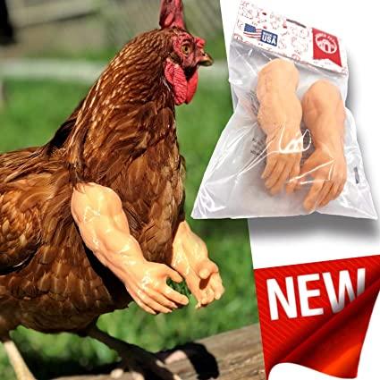 Are you noticing a bit of a theme? If you spend your days dreaming of ways to involve your backyard chickens more in your social media posts (I know, it's a small select niche), then this is the answer for you! Strong Chicken Arms are designed, according to the manufacturer (made in Texas), 