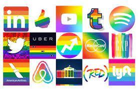 Many companies and organizations show their Pride--and their support of self-identity, inclusivity and equality.-- by turning their logos 