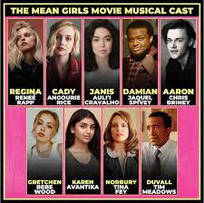 The musical Mean Girls will star some familiar faces, and bring back some favourites from the original movie. Tina Fey, who created and wrote Mean Girls, and adapted it as a musical, returns, as well as Tim Meadows, who played principal Mr. Duvall. Jon Hamm (Mad Men), Busy Philips (Girls5Eva) and Jenna Fischer (The Office) will also be in the movie. As far as the students, many who starred in the Broadway musical have been cast in the film. Are you going to see this movie when it comes out?