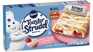 Following Pop-Tarts success, Toaster Strudel launched in the U.S. in 1985, but the brand traces its start back to 1979, when Pillsbury challenged product developer Joe Perozzi to come up with something new. He filled the little flat pastries with raspberry preserves and the brand was officially born. Have you ever had a Toaster Strudel?