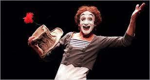 Marcel Marceau was without a doubt the most famous mime, and paved the way for many others. He said he created the character of Bip as a symbol of hope, modelled after his movie hero, Charlie Chaplin's Little Tramp. Bip was the classic underdog dressed in a striped shirt, white sailor pants and a battered top hat with a single red flower sprouting from the lid. Have you ever seen Marceau perform mime in person or on TV/movies?
